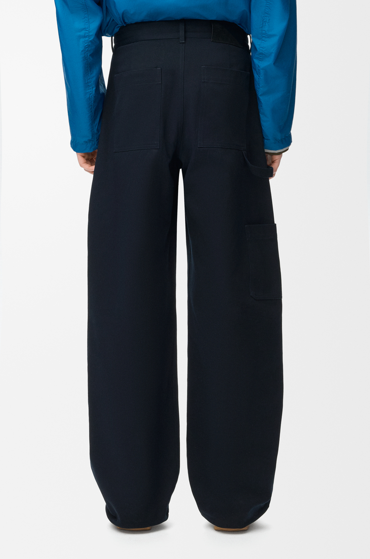 LOEWE Pantalón en algodón Azul Marino Oscuro